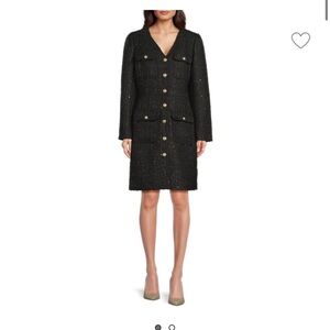 SAKS FIFTH AVENUE
V Neck Sheath Shirtdress